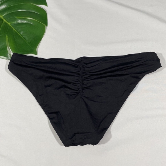 NEW $48 BECCA [ Medium ] Shirred Color Code Hipster Bikini Bottoms in Black #U90 - Picture 10 of 12